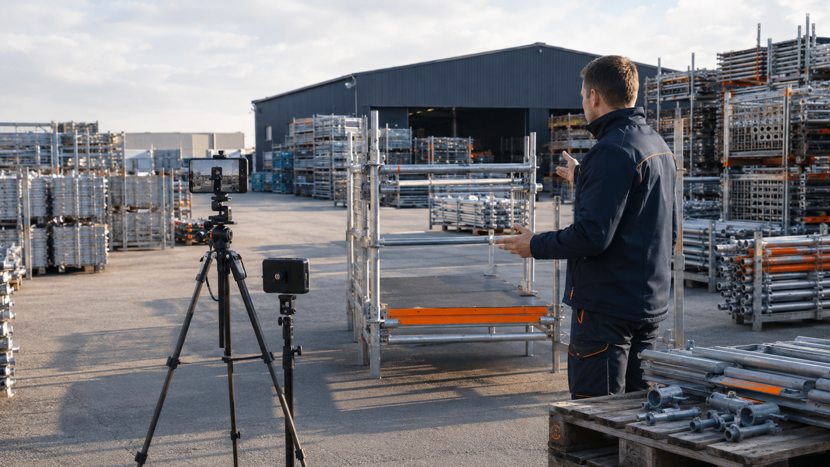 Produktvideos und Live-Verkäufe im Bau- und Gerüstmarkt