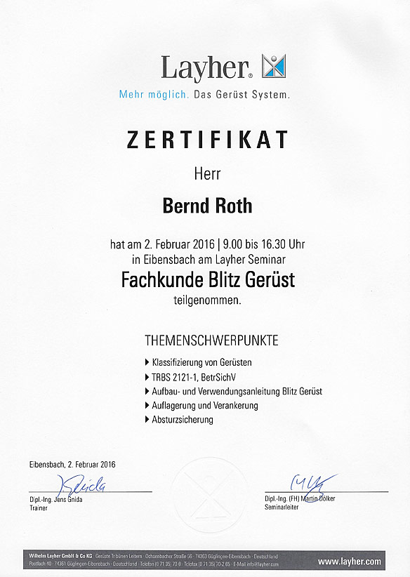 Zertifikat