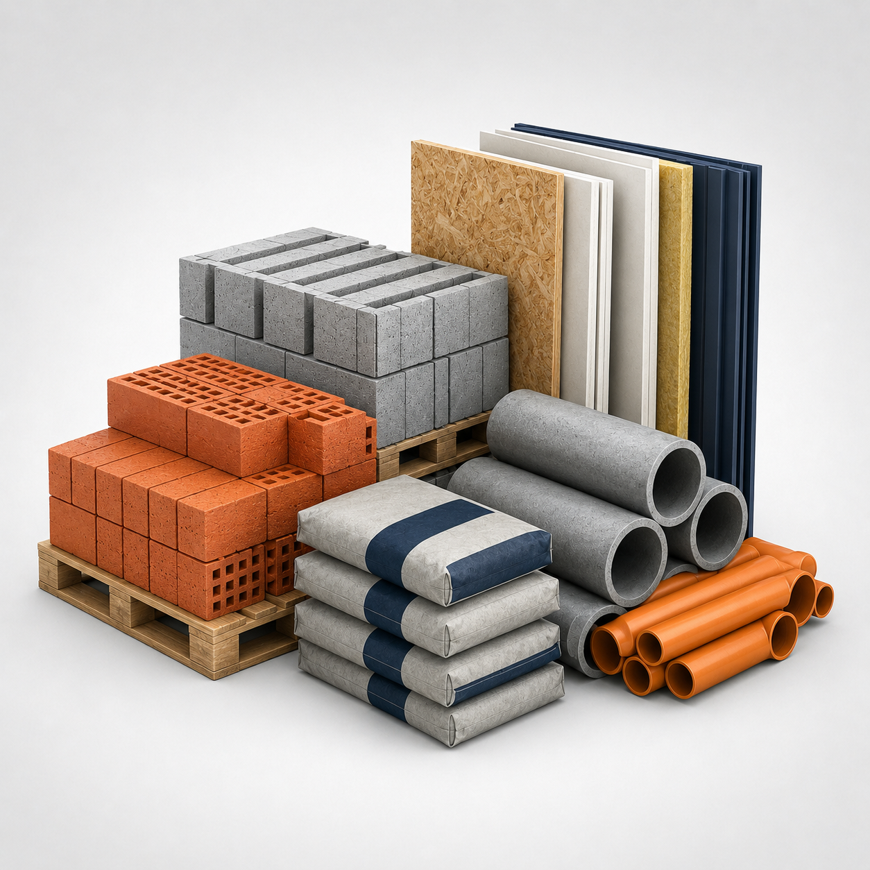 Baustoffe, Baumaterial & Baustoffhandel